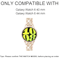 Miniatyrbild 2 av 5: Armband ENDAST Kompatibelt med Galaxy Watch 6 40mm / 44mm, 20mm Bling Metall Galaxy Watch 6 Armband med Bling Skyddsfodral för Kvinnor, Bling