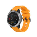 Miniatyrbillede 3 af 5: Til Garmin Fenix ​​7x 26 mm ensfarvet silikone Quick Release Urrem Yellow