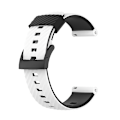 Miniatyrbilde 1 av 4: For Suunto 7 24 mm tofarget silikonklokkerem White Black