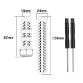 Miniatyrbilde 4 av 5: For Garmin Approach S2 / S4 Tofarget silikonklokkerem White Black