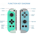Miniatyrbild 2 av 5: Trådlös handkontroll för Nintendo Switch Joy-med par av Bluetooth Gamepad Joypad Joystick ersättning för Nintendo Switch Joy Pad med Turbo Gyro Axi