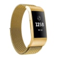 Miniatyrbillede 1 af 4: Til Fitbit Charger 3 Metal Magnetic Metal Watch Band Gold