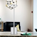 Miniatyrbillede 2 af 5: Trådløs Bordlampe, Led Metal Usb Genopladelig 6000 mah 2-niveauer Lysstyrke Natlys Skrivebordslampe Læselampe Til Restaurant/soveværelse/sovesal (guld) Silver