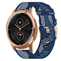 Miniatyrbillede 1 af 5: Til Garminmove Luxe 20 mm nylonvævet urrem Blue