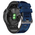 Miniatyrbillede 5 af 5: Til Garmin Fenix ​​7x / 6x / 5x Crocodile Texture Silikone læderurrem Blue