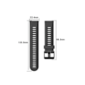 Miniatyrbillede 3 af 3: Rem til Garmin Fenix 6 Pro Gps 22Mm Rød Solid Farve Silikone Urrem