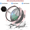 Miniatyrbilde 3 av 5: Glass+veske For Samsung Galaxy Watch 4 44mm 40mm Tilbehør Pc All-around Anti-fall Bumper Cover+skjermbeskytter Galaxy Watch4 black Galaxy watch 4 44mm