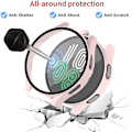 Miniatyrbillede 3 af 5: Glas+etui til Samsung Galaxy Watch 4 44mm 40mm Tilbehør Pc All-around Anti-fall Bumper Cover+skærmbeskytter Galaxy Watch4 red Galaxy watch 4 44mm