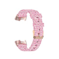 Miniatyrbilde 3 av 4: For Fitbit Charge 4 / Charge 3 / Charge3 Se Flettet Nylon Klokkebånd Plasthode Pink