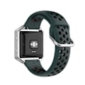 Pikkukuva 5 / 5: For Fitbit Versa 2 / Versa Lite / Blaze 23mm urheilukaksiväriset silikoniset rannekkeet Olive Green Black