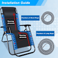 Miniatyrbild 5 av 5: Universal Zero Gravity Stol Reparationskit - 4 st Elastiska Set