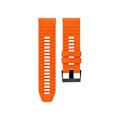 Miniatyrbillede 3 af 4: Rem til Garmin Fenix 7/7X/6/6X/5/5X 22Mm To-farvet silikoneurrem orange sort