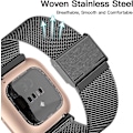 Miniatyrbillede 2 af 5: Fitbit Versa/fitbit Versa 2 Bånd Til Damer Mænd, Justerbar Rustfri Black