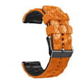 Miniatyrbillede 2 af 5: Til Ticwatch Pro 2020 22 mm fodboldmønster tofarvet silikonestrop Orange-Black