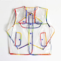 Miniatyrbild 1 av 5: Transparent Rainbow Colorful Edge Regnkappa för barn väderbeständig poncho m