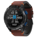 Miniatyrbilde 1 av 5: For Garmin Descent Mk 2i 26mm skinnsutur stålspenne klokkebånd Coffee