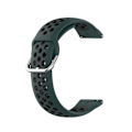 Pikkukuva 3 / 5: For Fitbit Versa 2 / Versa Lite / Blaze 23mm urheilukaksiväriset silikoniset rannekkeet Olive Green Black