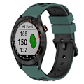 Miniatyrbilde 1 av 5: For Garmin Approach S40 20 mm tofarget silikonklokkerem Olive Green - Black