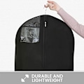 Pikkukuva 4 / 5: Suuret vaatekassit 180x80x22cm Saver pölytiivis hääpukupussi Black