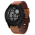 Pikkukuva 1 / 5: Garmin Descent G1 22mm nahkainen terässolkikellon ranneke KJY Brown