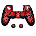 Miniatyrbillede 1 af 2: PS4-controller-skins, silikone-controller-cover-skin-beskytter-kompatibel /PS4 Slim/PS4 Pro-controller (tommelfingergreb x 2) A