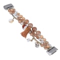 Miniatyrbillede 2 af 4: Til Fitbit Charge 5 Round Bead Chain Watch Band Coffee