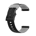 Miniatyrbilde 1 av 5: For Suunto 7 24 mm tofarget silikonklokkerem Black Grey