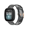 Miniatyrbilde 1 av 5: For Fitbit Versa 3 Nylon Weave Canvas Watch Band Grey