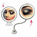 Pikkukuva 3 / 5: 10x suurentava meikkipeili LED-valolla My Flexible Mirror taivutettava