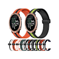 Miniatyrbillede 3 af 4: Rem til Garmin Forerunner 645 Music 20Mm Foldbar Magnetisk Spænde Silikone Urrem Hvid-Sort