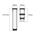 Miniatyrbilde 5 av 5: For Polar V800 Gps Smart Watch Tofarget stålspenneklokkebånd Black-White