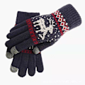 Miniatyrbild 1 av 5: Varma Fawn Handskar Dam Touch Screen Handskar Vinter Utomhus Vantar Julklappar Dark Blue
