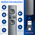 Pikkukuva 2 / 5: Esittelijä 2-in-1 USB Type C -esitysklikkeri, ladattava langaton esittelijän kaukosäädin