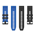 Miniatyrbilde 2 av 4: Silikonrem for Garmin Fenix 7 22mm Black Blue