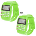 Miniatyrbillede 1 af 5: Fad Børn Silikone Date Multi-purpose Børne Elektronisk Lommeregner Armbåndsur Green