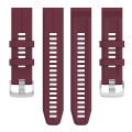 Miniatyrbillede 4 af 5: Til Garmin Descent G1 22 mm ensfarvet silikoneurrem Burgundy