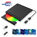 Miniatyrbild 1 av 5: Extern DVD-enhet, USB 3.0 bärbar CD/DVD +/-RW-enhet/DVD-spelare för bärbar dator med Windows 10/11