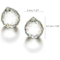 Miniatyrbillede 2 af 4: Klarglas Krystalkugle Prisme Pendant Suncatcher 40mm Pakke med 2