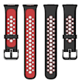 Miniatyrbilde 5 av 5: Dobbel silikonrem for Huawei Watch Fit 2/Watch Fit 2 Active Black Red Style C
