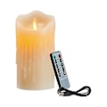 Miniatyrbillede 1 af 5: LED-stearinlys, flimrende flammefri stearinlys, genopladeligt stearinlys, ægte vokslys med fjernbetjening