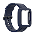 Miniatyrbillede 3 af 5: Til Xiaomi Redmi Watch/redmi Watch 2/mi Watch Lite/mi Watch Lite 2 Smart Watch Rem, Blød Silikone Rem Med Urkasse Navy Blue