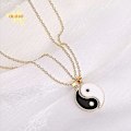Pikkukuva 3 / 3: Taichi riipus kaulakoru Yin Yang Couples Matching metalliseos muotikorut