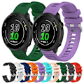 Miniatyrbillede 3 af 5: Til Garmin Forerunner 645 20mm Silikone Twill urbånd Red