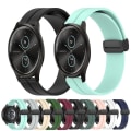 Miniatyrbilde 3 av 5: For Garmin Garminmove Style 20 mm ensfarget magnetisk lås silikonklokkerem White