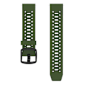 Miniatyrbild 1 av 5: Dubbelfärgad 20 mm silikonklocka för Coros Pace 2/garmin Vivoactive 5/garminactive 5/venu Sq 2 Army Green Black