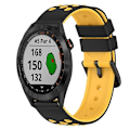 Miniatyrbilde 1 av 5: For Garmin Approach S40 20 mm tofarget silikonklokkerem Black-Red