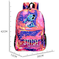 Miniatyrbilde 3 av 3: Lilo & Stitch Ryggsekk Skoleveske Studenter Ryggsekk Barn Gutter Jenter Reiseveske Gave A