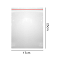 Miniatyrbilde 4 av 4: 100 stk tykke, gjennomsiktige Ziplock-plastposer i polyetylen, holdbare og gjenlukkbare 17 X 25cm