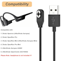Miniatyrbild 2 av 5: Laddare för Shokz Openrun/Openrun Pro/Openrun Mini/Aftershokz Aeropex och Opencomm, (2-pack, 3,3ft/1m)