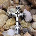 Pikkukuva 4 / 4: Norse Thorin vasara Olaf Wolf Cross Mjolnir -riipus viikinkityylinen koru miekkojen miesten kaulakoru Talisman musta köysiketju korut